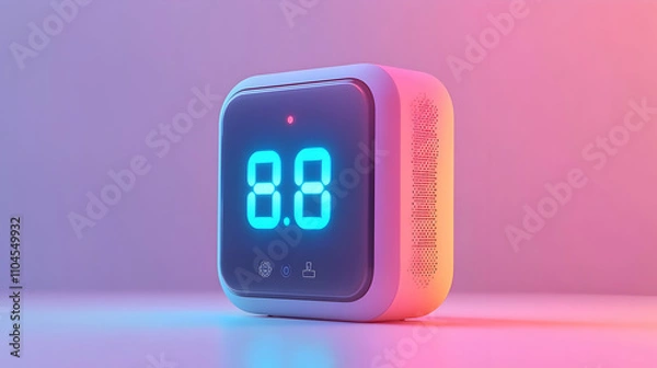 Obraz Digital Clock 3D Render Illustration