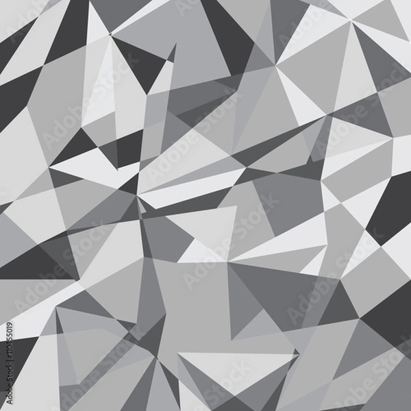 Obraz Black and White gradient abstract polygon background