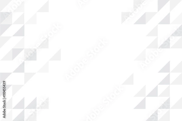 Obraz White abstract geometric triangular polygon style illustration g