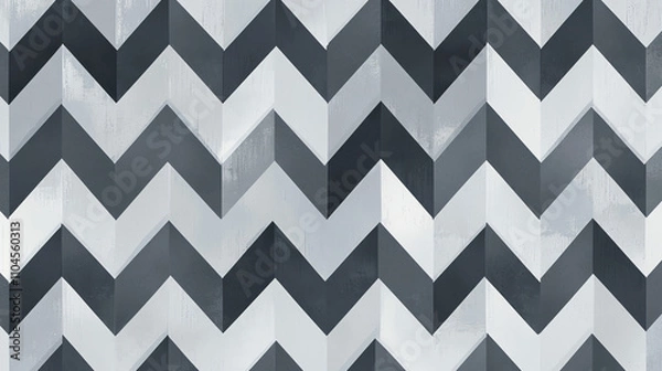 Fototapeta Patterned texture featuring shades of gray in a contemporary zigzag design for modern decor