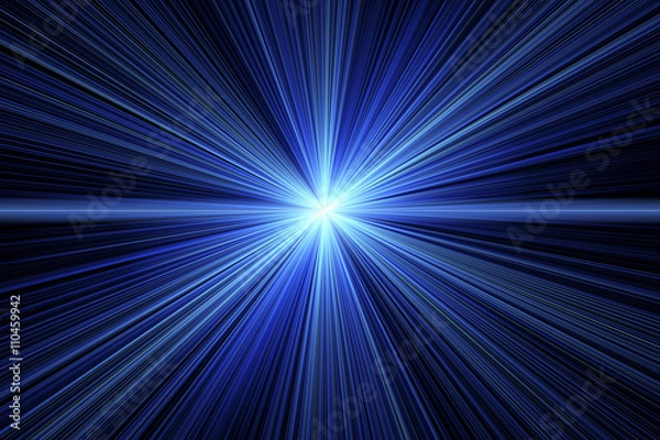 Fototapeta Abstract lens flare light over dark background