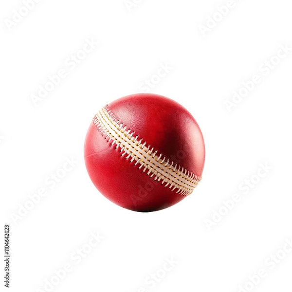 Fototapeta A striking red baseball takes center stage, showcasing its intricate stitching against a pristine black backdrop, evoking a sense of nostalgia for America's favorite pastime.