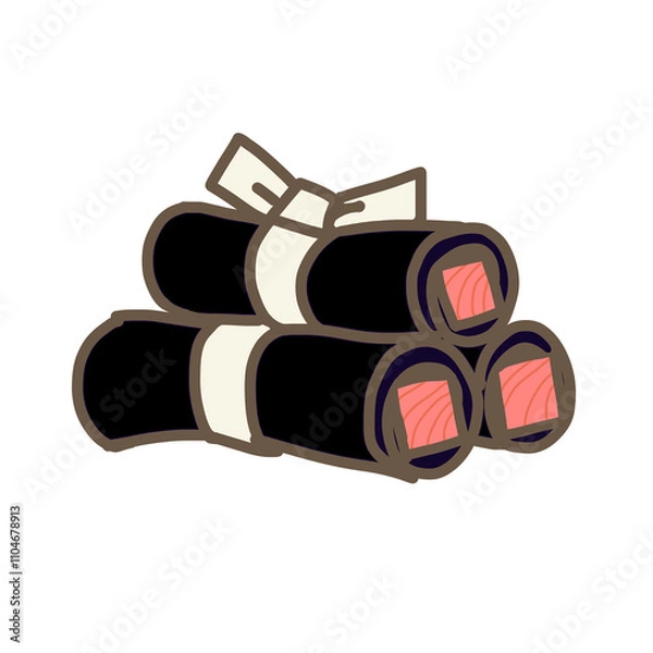 Fototapeta シンプルな鮭入り昆布巻き