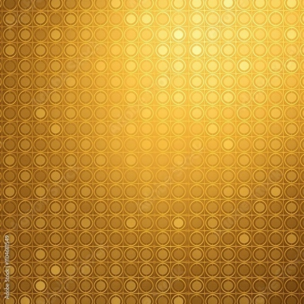 Obraz Seamless abstract geometric circles in gold create a beautiful and modern golden Christmas backdrop, abstract design, luxurious decor, seamless pattern, golden colors