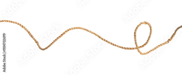 Obraz thick rope on white background isolated