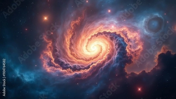 Fototapeta Here are a few options for your stock photo description, all under 200 characters:

**Option 1 (Focus on visual):**

> Stunning AI-generated image of a swirling nebula