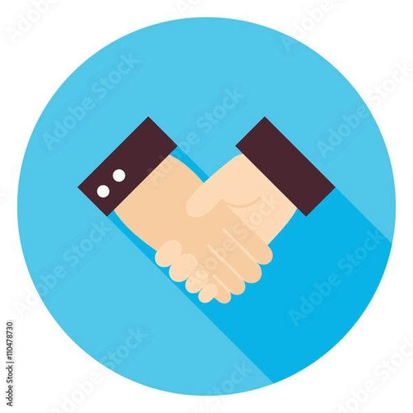Obraz Business Handshake Circle Icon