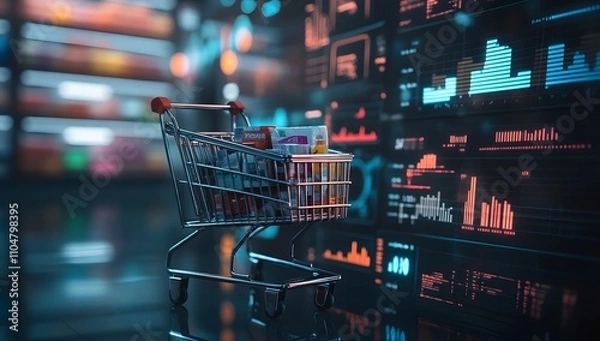 Obraz Futuristic grocery store

