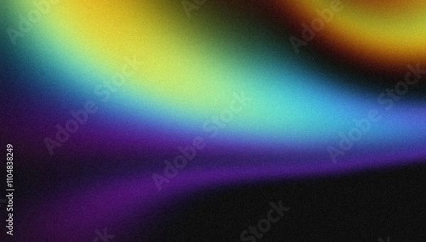 Fototapeta 4K Beautiful color gradient background with noise. Abstract pastel holographic blurred grainy gradient banner background texture Colorful digital grain soft noise effect, aesthetic iridescent texture