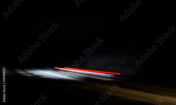 Obraz light trails in tunnel
