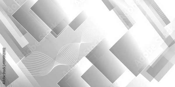 Obraz White and grey gradient background abstract vector. Modern white vector abstract graphic design Banner Pattern background web template. Graphic design element modern style concept for background.