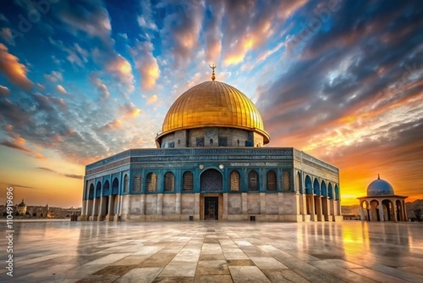 Obraz Golden Dome Long Exposure Jerusalem