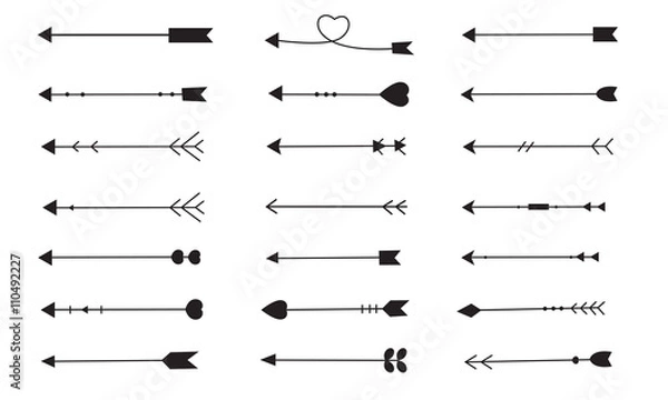 Obraz hand drawn arrow set