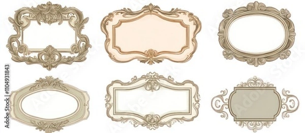 Fototapeta Elegant Collection of Ornate Decorative Frames