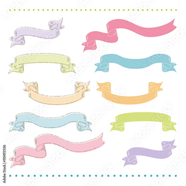 Fototapeta リボン・カラフル