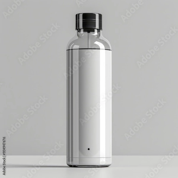 Obraz Cosmetic plastic bottle mockup template for branding and promotion, 3d render