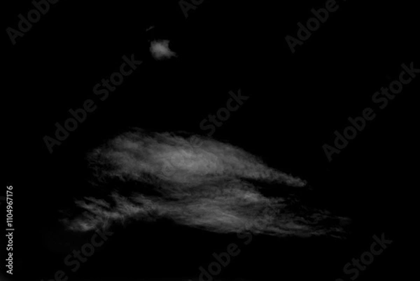Fototapeta Isolated Cloud on Black Background