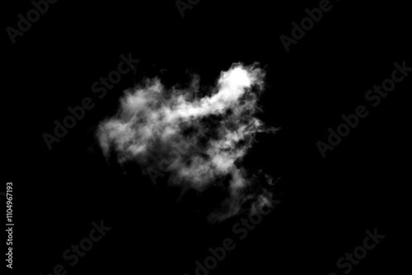 Fototapeta Isolated Cloud on Black Background