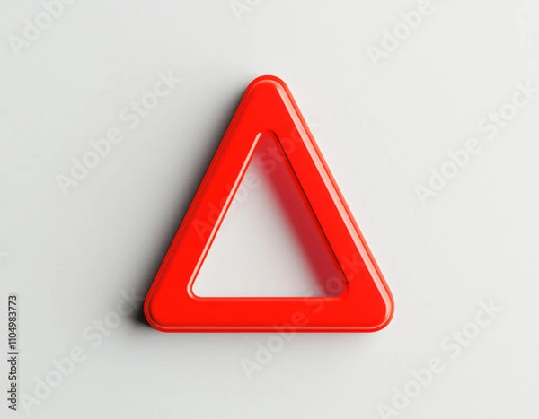 Fototapeta Red Triangle Warning