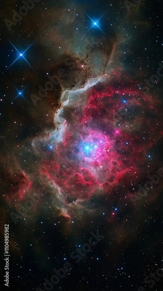 Obraz Abstract outer space endless nebula galaxy background