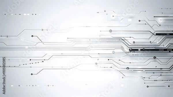 Fototapeta Abstract digital circuit board design.