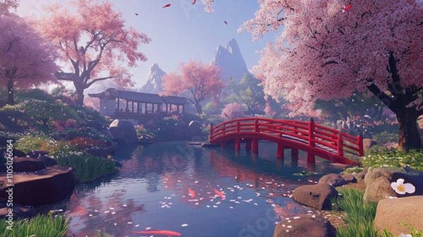 Fototapeta bridge over the river