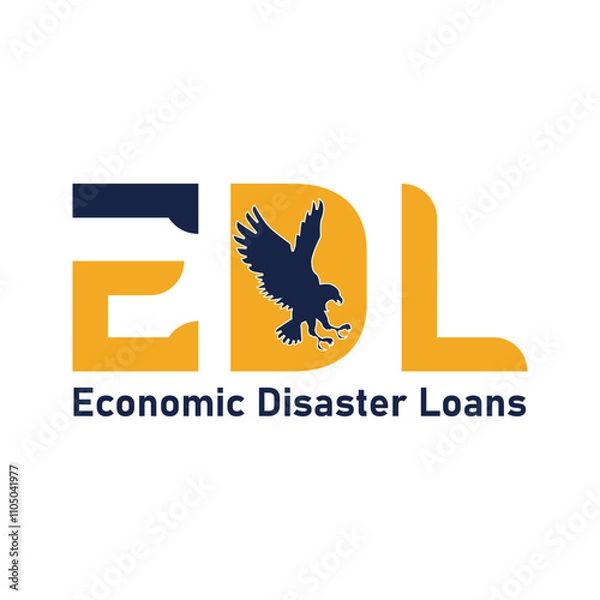 Obraz EDL Logo Deisgn  With Eagle , Vector Design 