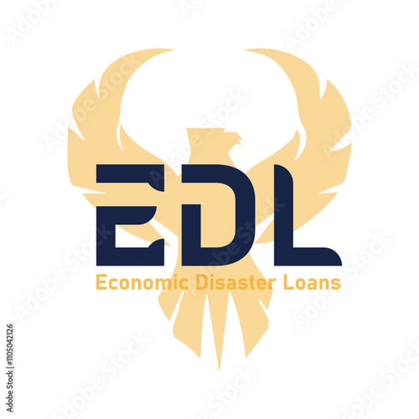 Obraz EDL Logo Deisgn  With Eagle , Vector Design 