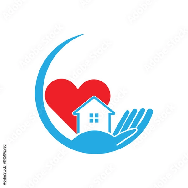 Fototapeta Home Care Logo Design , Vector Design