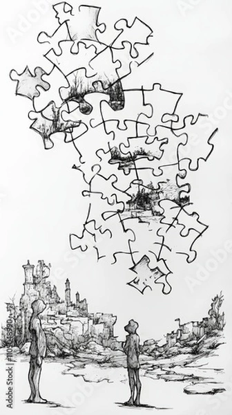 Fototapeta The Fragmented Sky, Schizotypal Personality Disorder