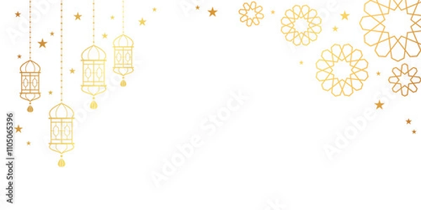 Fototapeta Eid Mubarak Background Design. Vector Illustration