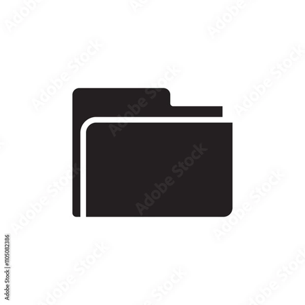 Obraz Folder icon Vector flat thin line illustration