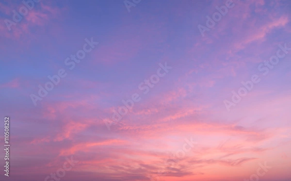 Obraz Abstract nature background.Moody pink, purple clouds sun set sky