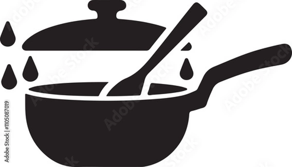 Fototapeta Saucepan icon, Saucepan icon vector on white background