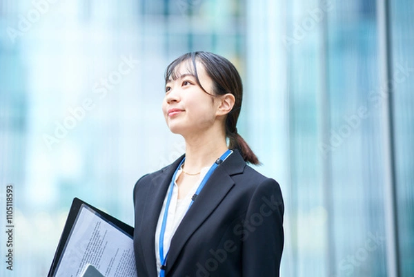 Obraz スーツ姿の若い女性