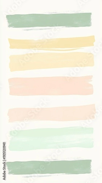 Obraz Pastel Color Palette Gradient Abstract Minimalist Texture Background  Soft elegant and calming color block design with stripes in soothing nature inspired earth tones and crisp geometric patterns