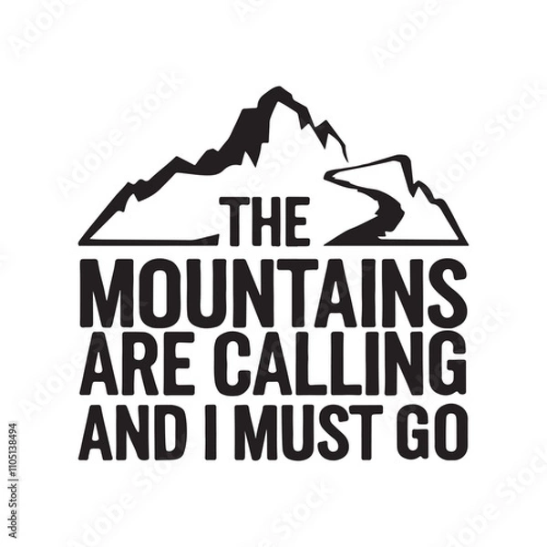 Obraz mountain typography vector silhouette 