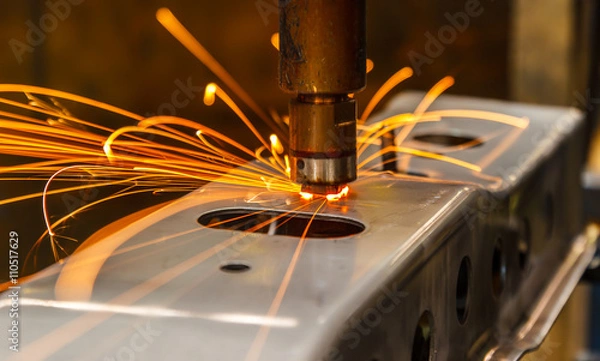 Obraz Industrial, automotive spot welding in factory
