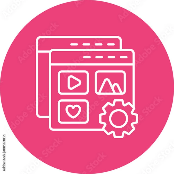 Fototapeta Content management Icon