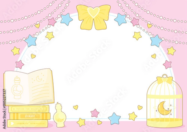 Fototapeta pink magic potion experiment frame 2