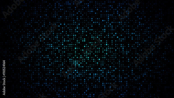 Obraz Blue Grid On Black Background