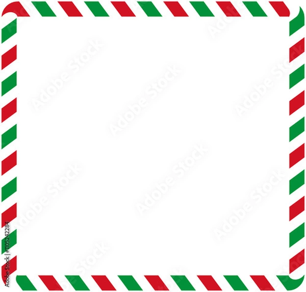 Obraz Candy cane frame for Christmas