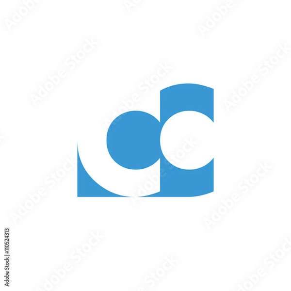 Fototapeta CC Logo | Vector Graphic Branding Letter Element | jpg, eps, path, web, app, art, ai | White Background