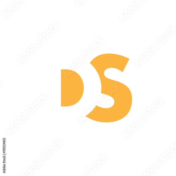 Fototapeta DS Logo | Vector Graphic Branding Letter Element | jpg, eps, path, web, app, art, ai | White Background