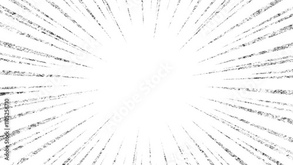 Fototapeta シルバー風のキラキラした漫画の集中線の素材