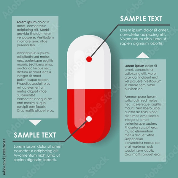 Fototapeta Pill infographic