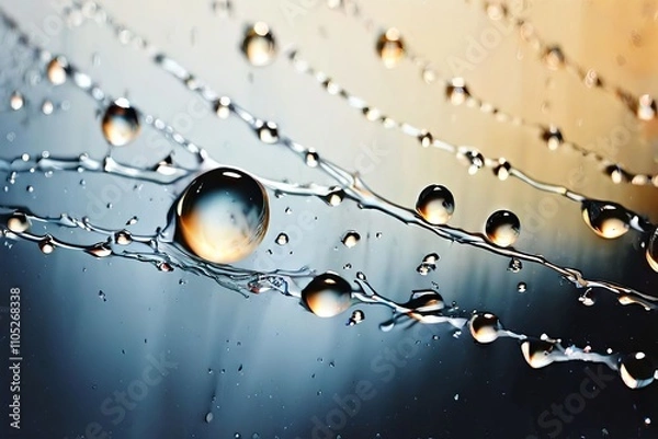 Fototapeta layered photograms combining multiple photograms of water drople