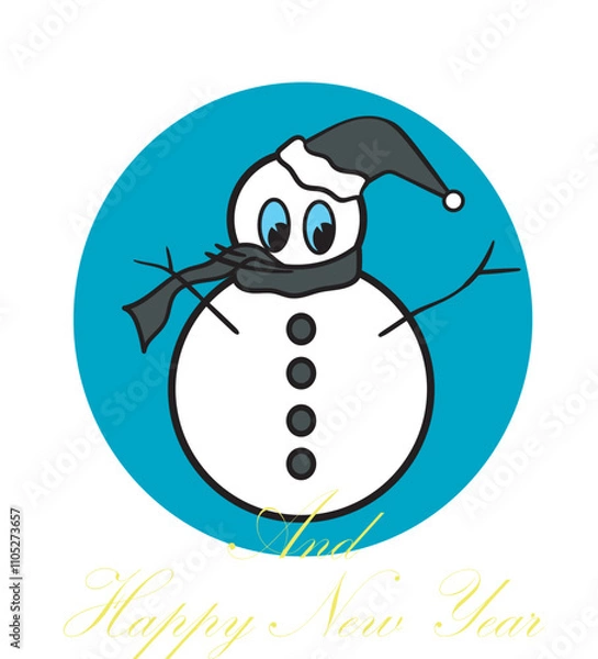 Obraz snowball illustration posters sticker