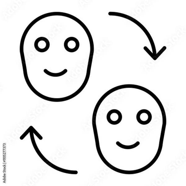 Obraz Deepfake Video line icon