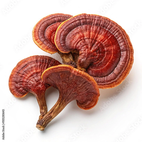 Obraz ganoderma mushroom isolated on white background.